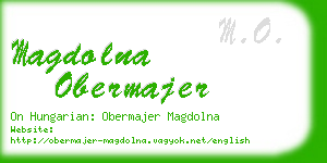 magdolna obermajer business card